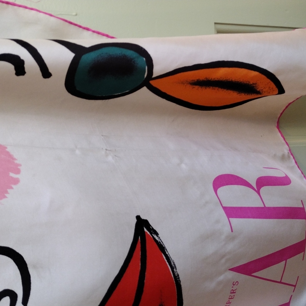 Vintage Harper's Bazaar Silk Scarf View 3
